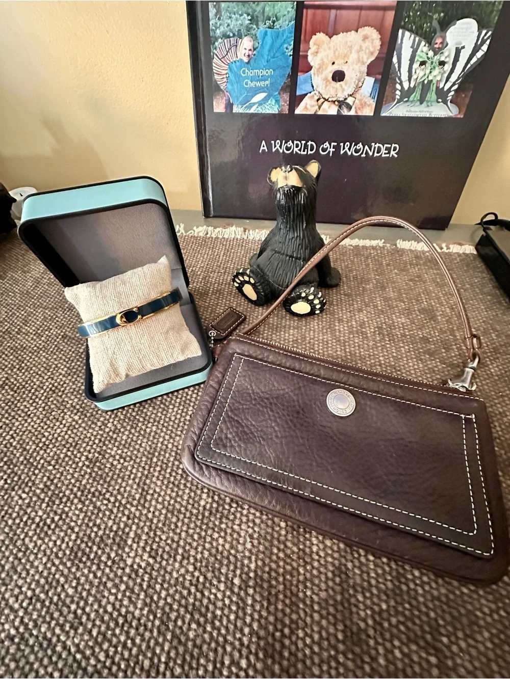 Coach hinged bracelet and Vintage wristlet EUC